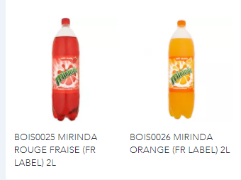 Boissons Mirinda